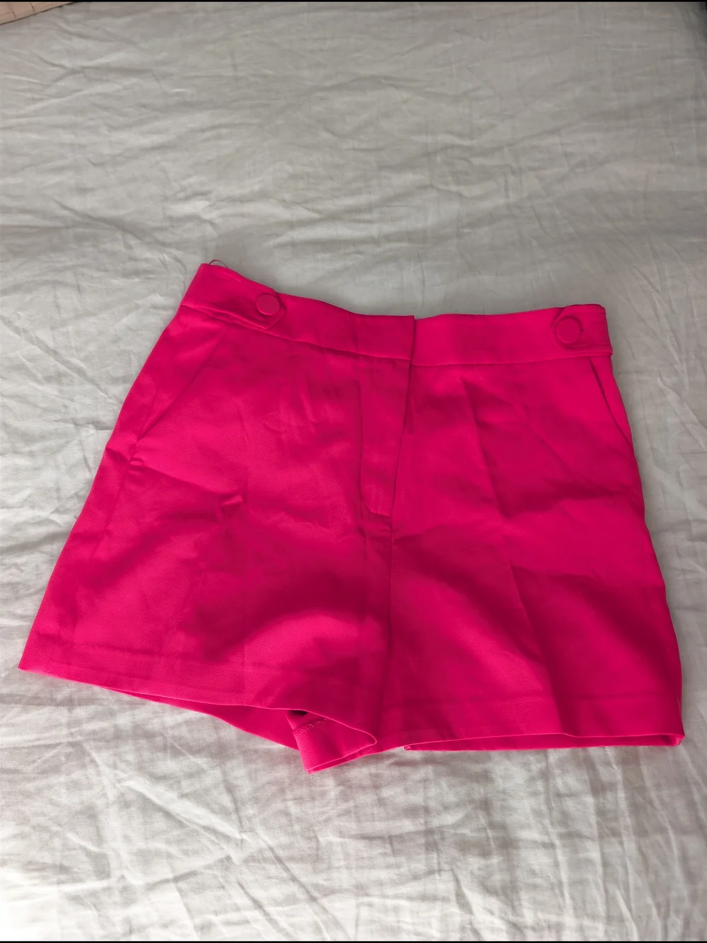 NWT Milly Aria Cady Button Shorts Hot Pink Fuchsia High Waisted Tailored 6